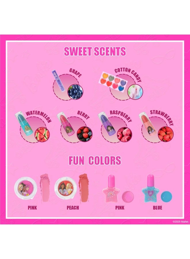 Barbie Car Makeup Kit for Girls, Real Washable Toy Makeup Set, Barbie Gift, Play Makeup and Pretend Play Toys, Perfect for Birthdays, Parties, Sleepovers & Makeovers, Ages 6 and up - Image 3